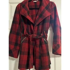 Entro Plaid Pea Coat | Size Medium